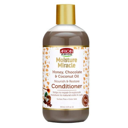 African Pride Moisture Miracle Honung, choklad & kokosolja balsam 354ml