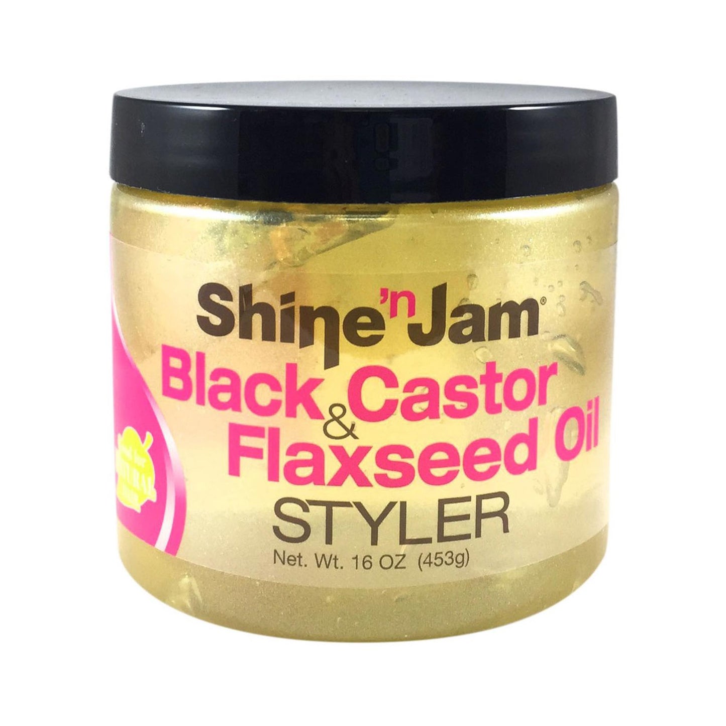 Ampro Shine N Jam Black Castor Oil And Flaxseed Oil Gel 16