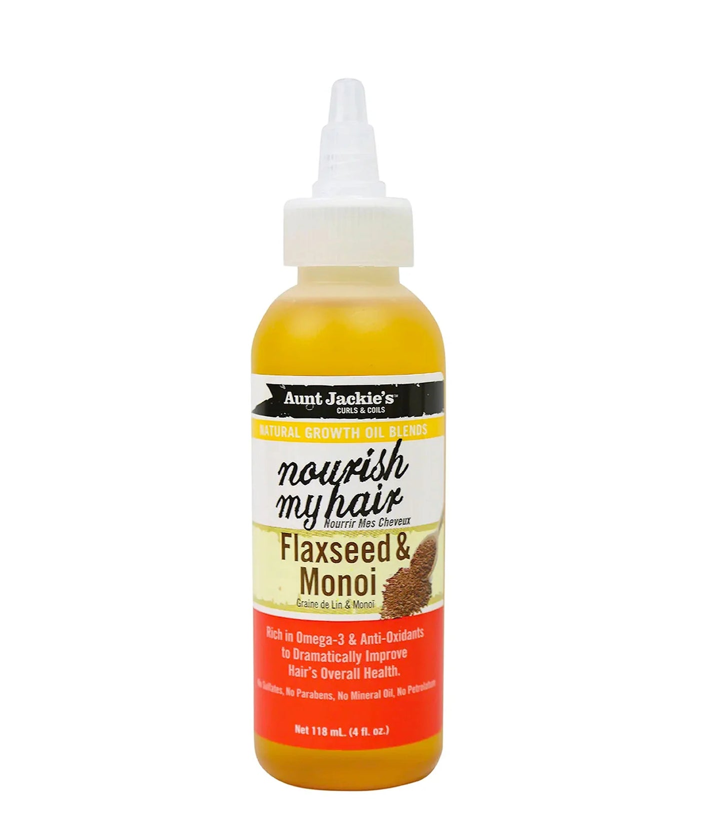 Aunt Jackie Growth Oil Nourish My Hair Flaxseed And Monoi 4oz