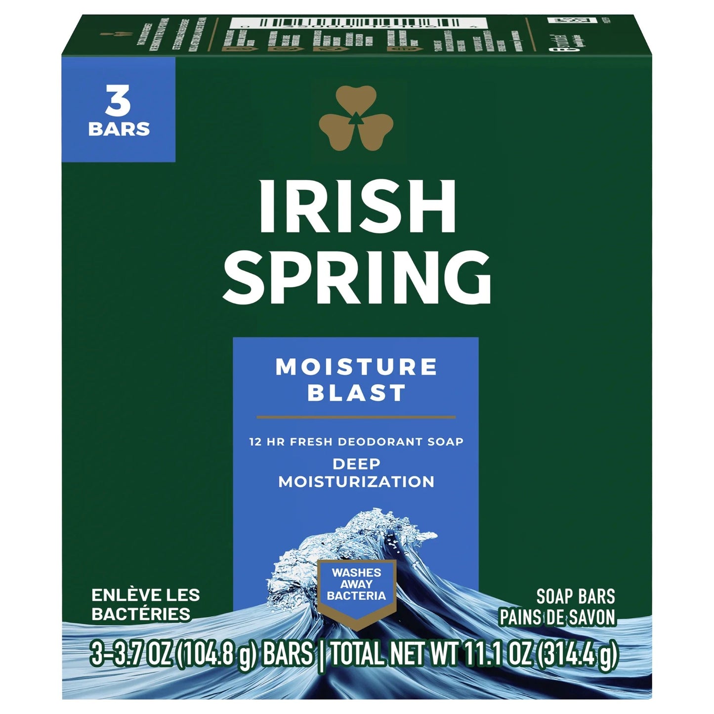 Irish Spring Soap - Irish Spring Moisture Blast 3 Bars