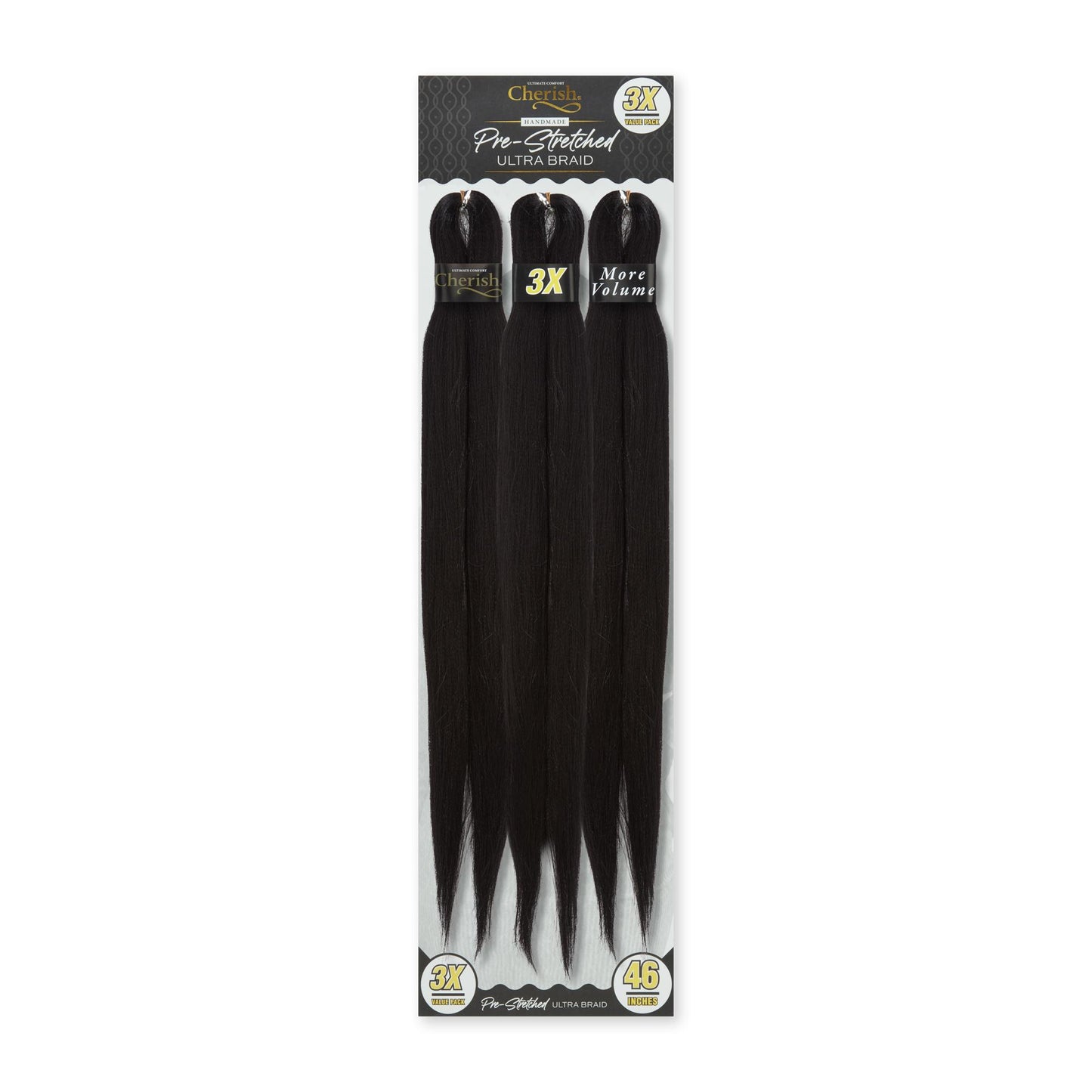 Cherish 3X Pre Stretched Ultra Braids 46" Color 1