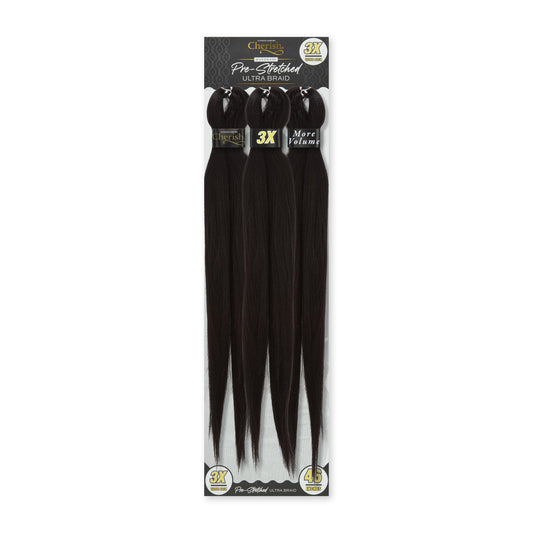 Cherish 3X Pre Stretched Ultra Braids 46" Färg 1B