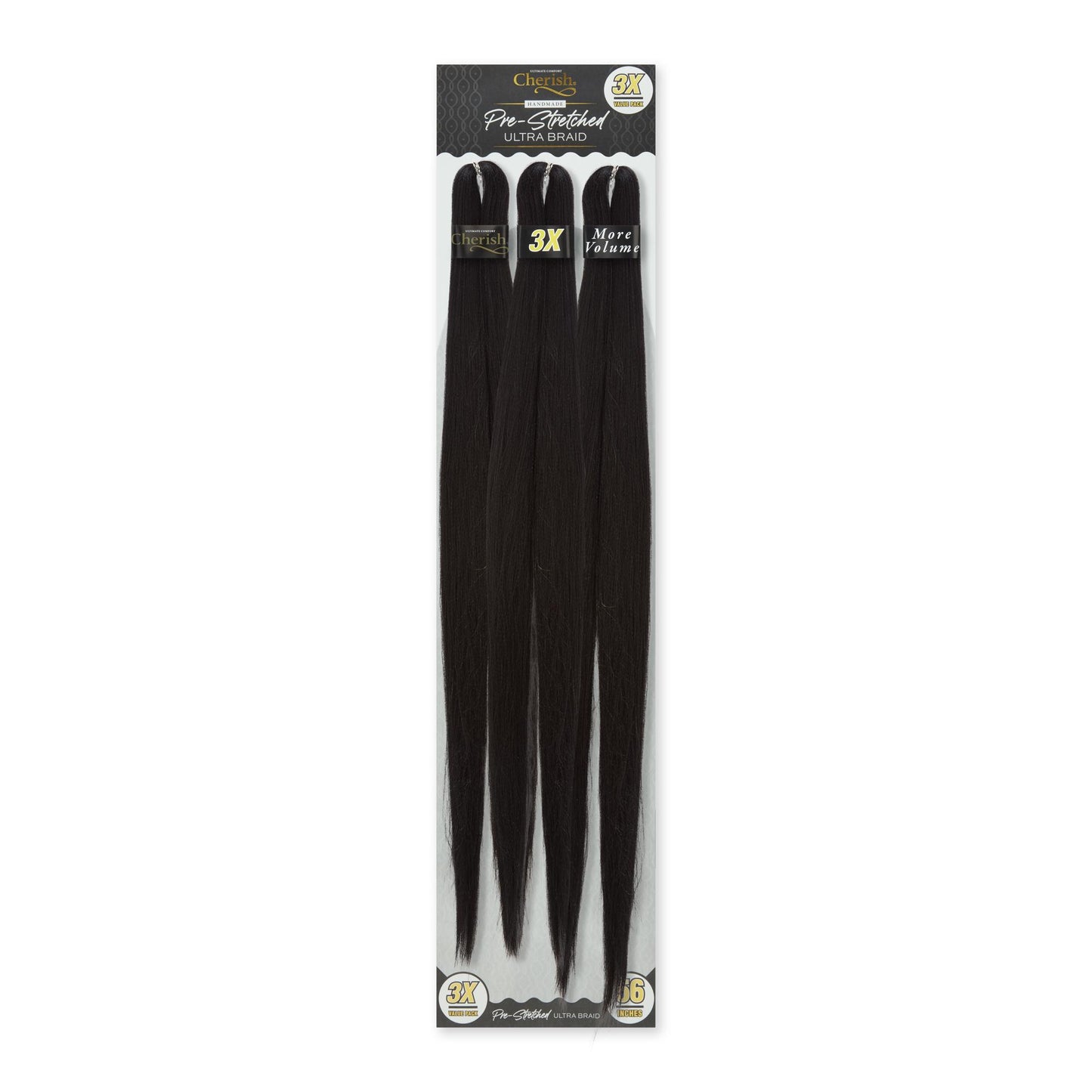 Cherish 3X Pre Stretched Ultra Braids 56" Color 1