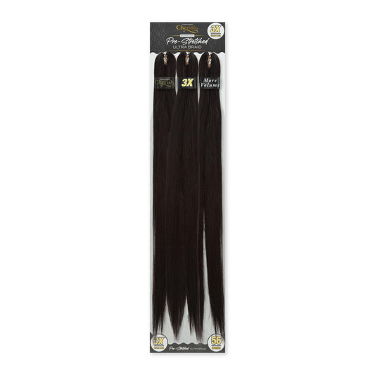Cherish 3X Pre Stretched Ultra Braids 56" Färg 1B