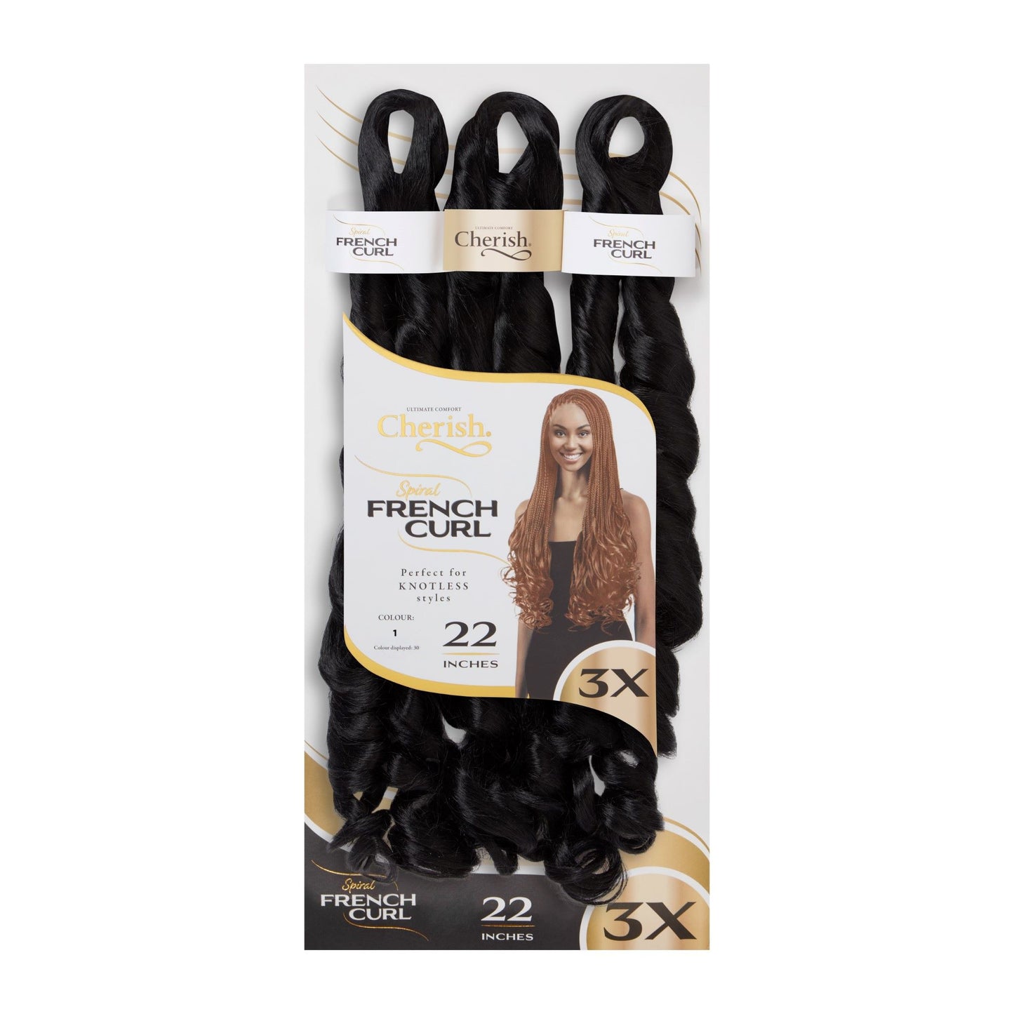 Cherish Bulk - Spiral French Curl 22" Color 1
