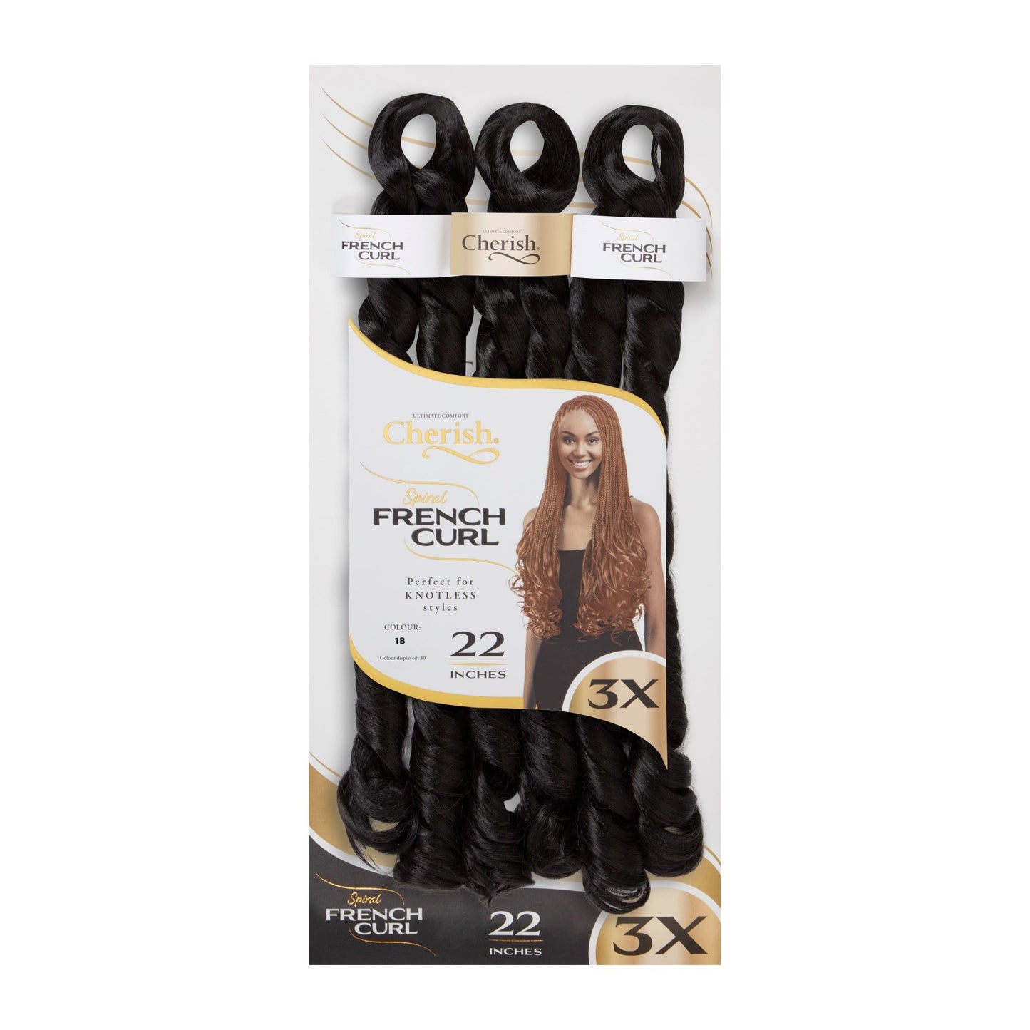 Cherish Bulk - Spiral French Curl 22" Color 1B