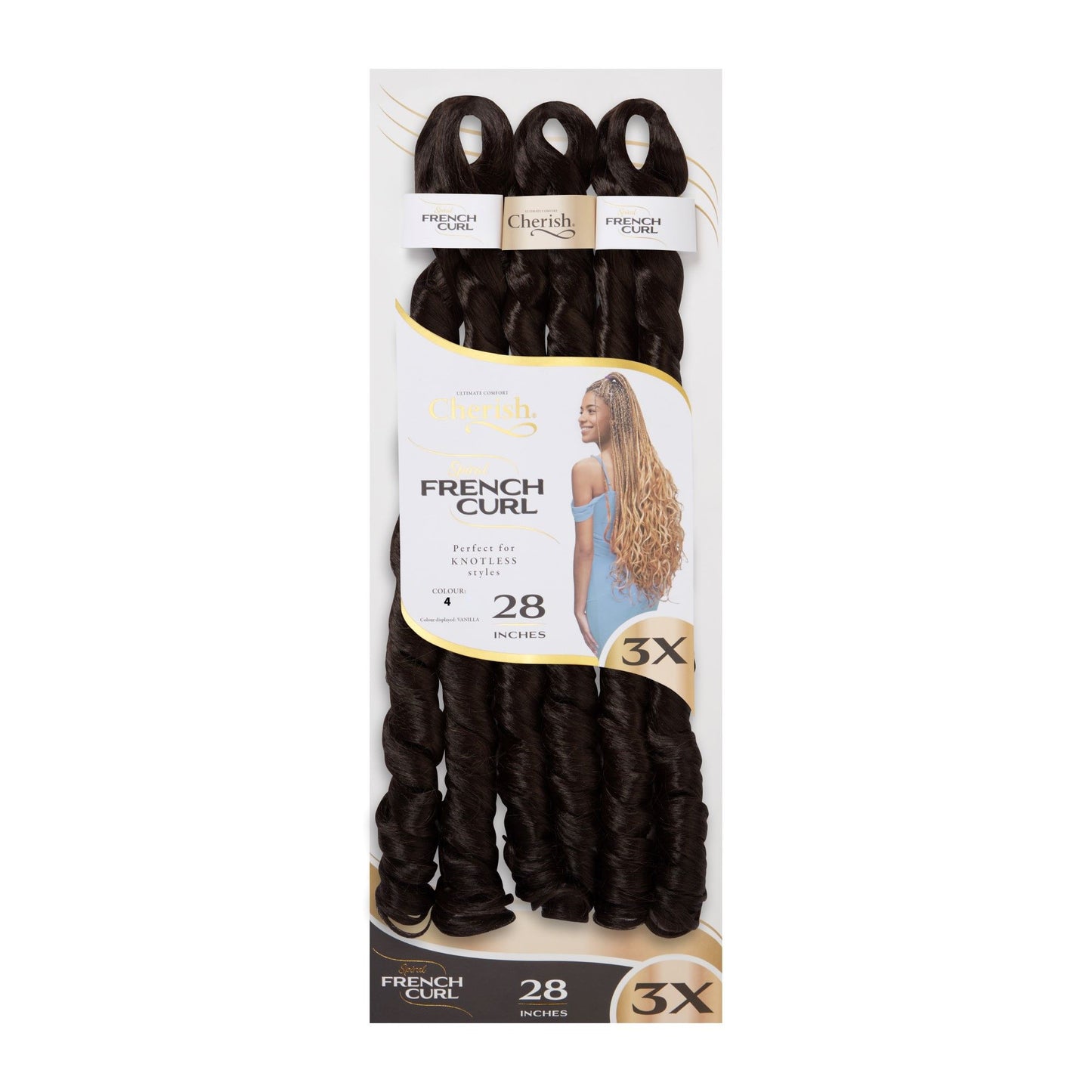 Cherish Bulk . Spiral French Curl 28" Color 4