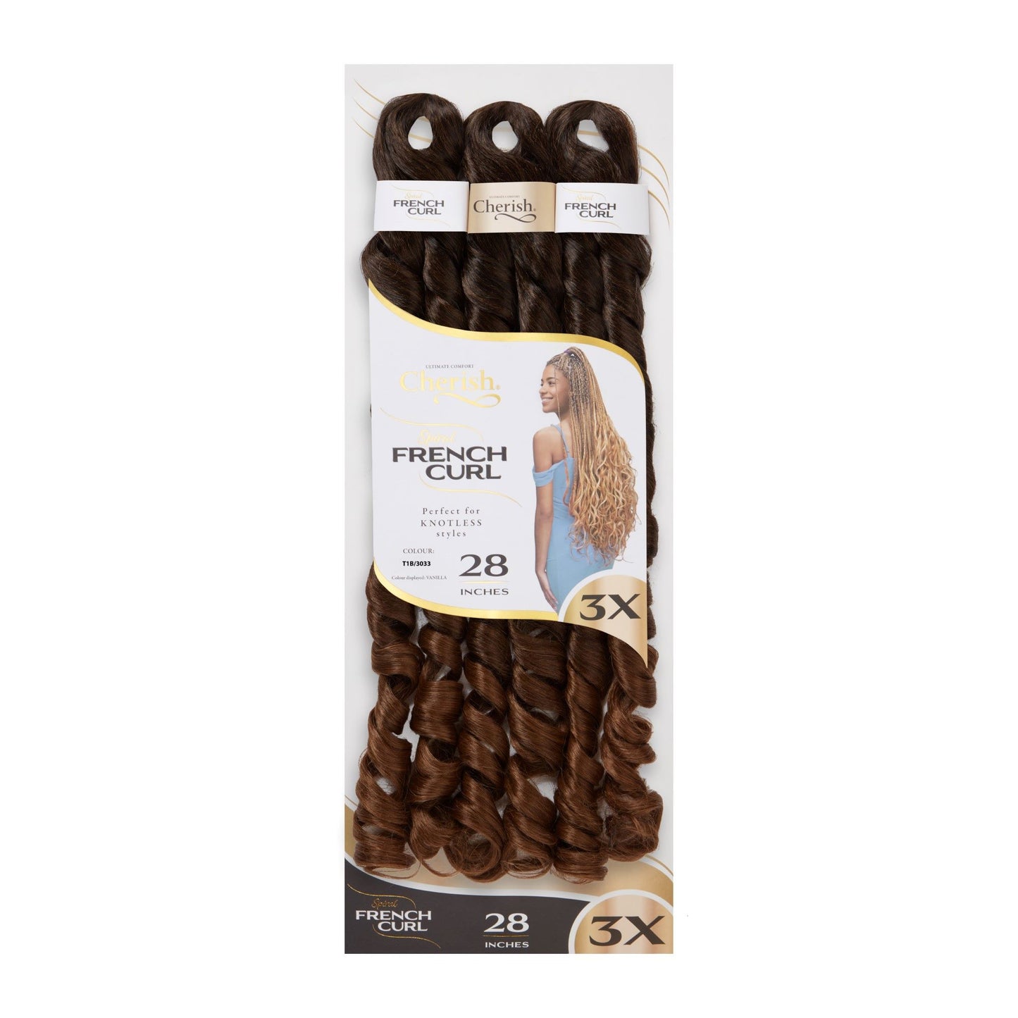 Cherish Bulk - Spiral French Curl 28" Color T1B/30/33