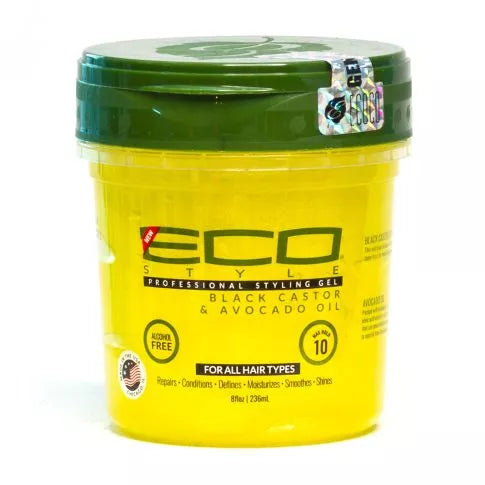 EcoStye Avocado & Black Castor Styling Gel 8oz