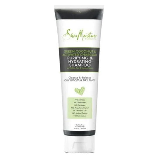 Shea Moisture Green Coconut Charcoal Shampoo 10.3 Oz
