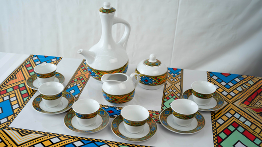Coffe Cup With Traditional Art