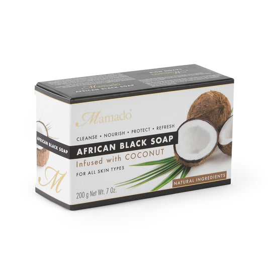 MAMADO AFRICAN BLACK SOAP 200GM - COCONUT