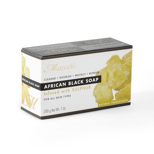 MAMADO AFRICAN BLACK SOAP 200GM - SULPUR