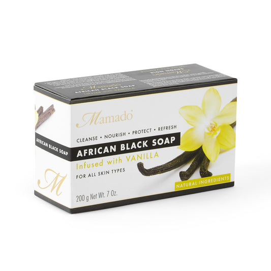 MAMADO AFRICAN BLACK SOAP 200GM - VANILLA