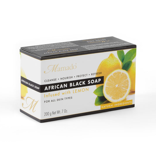 MAMADO AFRICAN BLACK SOAP 200GM - LEMON