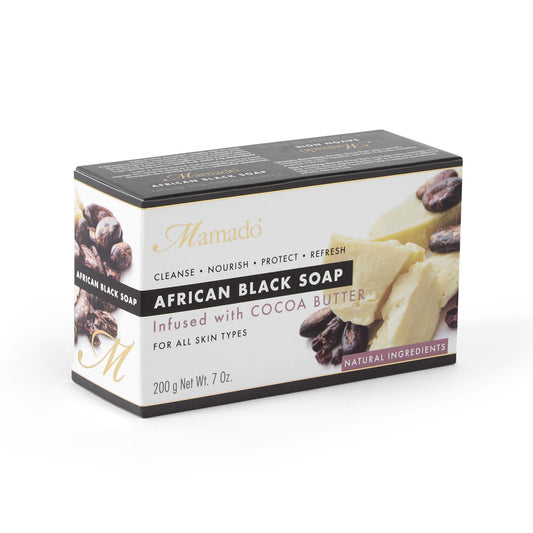 MAMADO AFRICAN BLACK SOAP 200GM - COCOA BUTTER