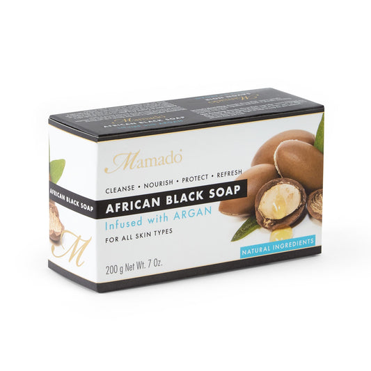 MAMADO AFRICAN BLACK SOAP 200GM - ARGAN
