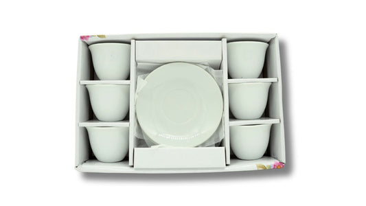 Hel vit Finjal / Kaffe Koppar med Tasa