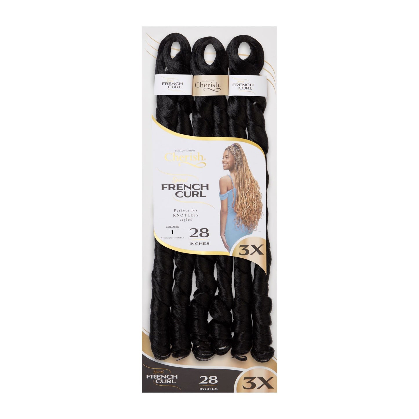 Cherish Bulk - Spiral French Curl 28" Color 1