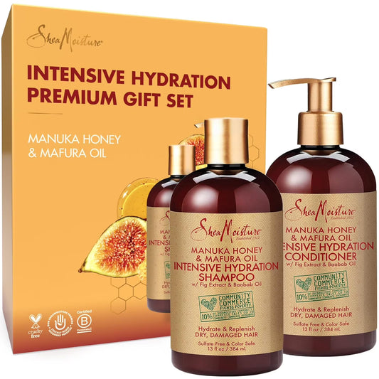 SheaMoisture Manuka Honey & Mafura Oil – Intense Hydration Trio (Maximal Fukt & Glans)