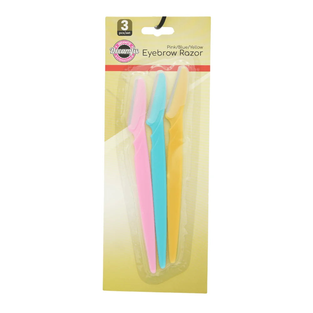 Dreamfix Eyebrow Razor Pack Pink/Blue/Yellow (3 pcs)