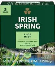 Irish Spring Soap - Aloe 3 Bars