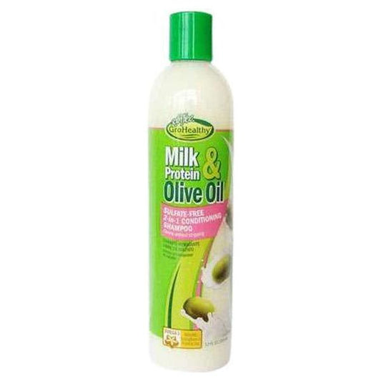 Sofn'Free Gro Healthy Milk and Protein Olive Oil Sulfate Free Conditioning Shampoo 12oz